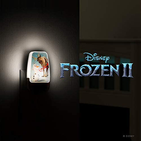 Disney Frozen 45830 LED Night Light, Olaf and Sven, Plug-in, Dusk-to-Dawn Sensor, Girl’s Room Décor, UL-Certified, Ideal for Bedroom, Nursery, Bathroom, Kid's Playroom