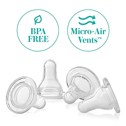 Evenflo 4 Pack Classic Silicone Nipple, Medium Flow (3-6 months)