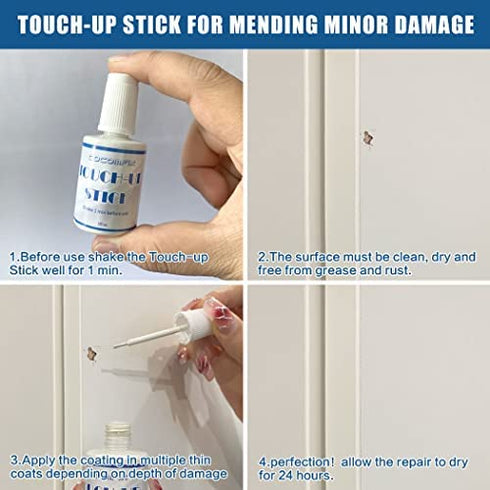 cocomfix Multi-Surface White Touch Up Paint. Interior and Exterior House Paint. For Walls, Doors, Cabinets, Shutters, Dresser, Windows, Paneling and Furniture. (Matte White)