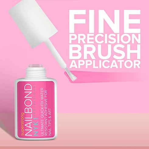 Super Strong Nail Glue For Acrylic Nails, Nail Tips and Press On Nails (8ml) NYK1 Nail Bond Brush On Nail Glue For Press On Nails Long Lasting Acrylic Nail Glue For Nail Tips Fake Nails Nail Glue Gel