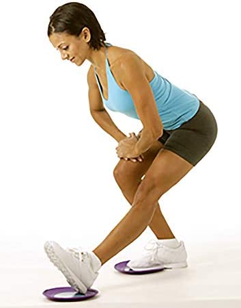 Gliding Discs for Carpet Floors, 1 Pair, Authentic Original Discs, Includes 4 Streaming Video Workouts