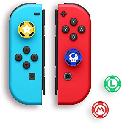 4Pcs Silicone Joystick Thumb Stick Grip Cover for Nintendo Switch Joy-Con Controller/Switch OLED/Switch Lite Limited Edition