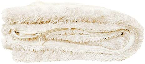 Extra Soft Body Pillow Cover, Sherpa / Microplush Material, 20x54 Inches, Zipper Closure (Cream)
