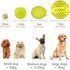 LaRoo Squeaky Dog Ball Toy, Durable Natural Rubber Squeaker Ball Floating Throwing Training, Teeth Cleaning Chew Toy for Pet Small Medium Large Dogs (6.5cm Green)