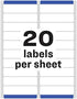 Avery Address Labels with Sure Feed for Inkjet Printers, 1" x 4", 500 Labels, Permanent Adhesive (8161), White