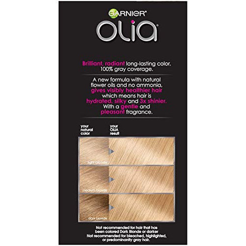 Garnier Hair Color Olia Ammonia-Free Brilliant Color Oil-Rich Permanent Hair Dye, 9.0 Light Blonde, 2 Count (Packaging May Vary)