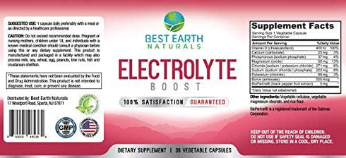 Electrolyte Support Supplement - Helps Support Electrolyte Balance with Vitamin D, Calcium, Magnesium, Sodium, Potassium, Boron and More!