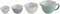 Batter Bowl Shaped Mint Mist Hues 6.5 x 5 Stoneware Measuring Cups, Set of 4