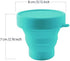 Collapsible Silicone Cup Foldable Sterilizing Cup for Menstrual Cups and Storing Your Diva Cup - Foldable for Travel from LUCKY CLOVER (Sky Blue)