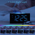 Digital Alarm Clock for Bedroom - 7 Color Night Light,2 USB Chargers,7.5" Large Number Screen & Slider Dimmer,12/24 H,Battery Backup,Easy Loud Electric Alarm Clock for Heavy Sleeper,Boy&Girl Kids Teen