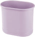 mDesign Slim Oval Metal Trash Can, Small Wastebasket, Garbage Receptacle Bin for Bathrooms, Powder Rooms, Kitchens, Home Offices - Light Purple