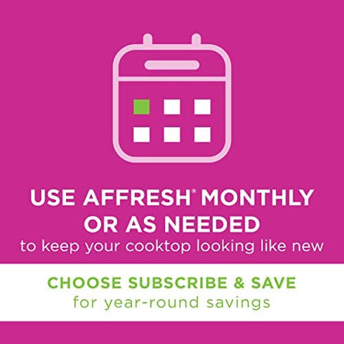 Affresh Cooktop Cleaning Kit, Safe for Glass & Ceramic Cooktops, Includes 5 oz cleaner, 5 pads, 1 scraper