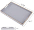 MAONAME Grey Serving Tray with Handles, Modern Decorative Tray for Coffee Table, Plastic Rectangular Tray for Ottoman, Bathroom, Decor, 15.75 x 10.2 x1.57