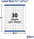 Avery File Folder Labels, 6667 x 3.4375", White, Pack of 150 (08593)