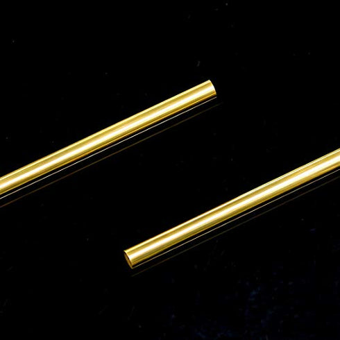 Swpeet 2Pcs 1/4 Inch in Diameter 14 inch in Length Brass Solid Round Rod Lathe Bar Stock Kit, Perfect for Various Shaft, Miniature Axle, Model Plane, Model Ship, Model Cars