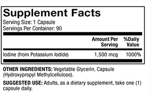 Dr. Mercola, Iodine, 90 Servings (90 Capsules), Helps Support Bone and Brain Health, Helps Support Energy Levels, Non GMO, Soy Free, Gluten Free