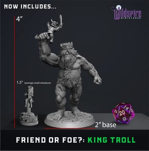 Wildspire Heroes, Animals & Troll for DND Miniatures 28mm Bulk Dungeons and Dragons Miniatures I D&D Miniatures DND Minis Fantasy Miniatures & D&D Figures Starter Set DND Accessories DND Gifts
