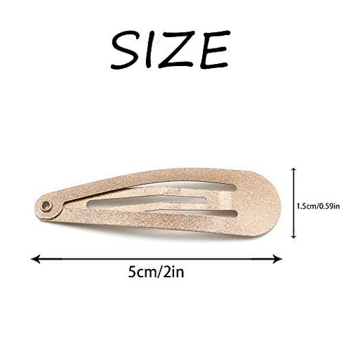 Dofash 5CM/2IN Metal Snap Hair Clips for Women Hair Barrettes Hair Grips Hair Accessories Girls Hair Clips 12 Count/Caramel Blonde