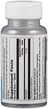 KAL Chlorophyll Tablets, 20 mg, 100 Count