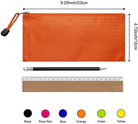 LABUK Pencil Pouch 6 Pack Pencil Bags Small Zipper Pouches Bulk Waterproof Pencil Case for School Office Supplies Travel Cosmetics Accessories Stationery 6 Color