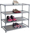 Home Basics Multipurpose 12 Pair Non-Woven Free-Standing Shoe Rack (4-Tier)