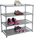 Home Basics Multipurpose 12 Pair Non-Woven Free-Standing Shoe Rack (4-Tier)