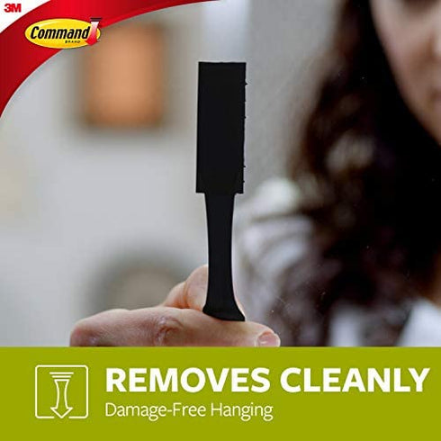Command Medium Picture Hanging Strips, Damage Free Hanging Picture Hangers, No Tools Wall Hanging Strips for Living Spaces, 16 Black Adhesive Strip Pairs(32 Command Strips)