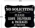 WaaHome Please Leave Deliveries and Packages at The Door Sign, No Soliciting Sign for House Home Door Business, 6''x8''