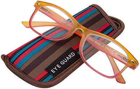 EYEGUARD 4 Pack Reading Glasses for Women Fashion Colorful Gradient Readers