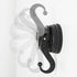 FE-H1011-2PK | 2-Pack | Large Adjustable Swivel Suction Cup Hook Holds Up to 13 lbs, Black