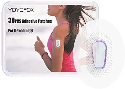 30pcs Dexcom G6 Overpatch Waterproof, YOYOFOX Transparent G6 Adhesive Patches,Clear CGM G6 Covers for Swimming Showers, Lasting up to 10days (30pcs)