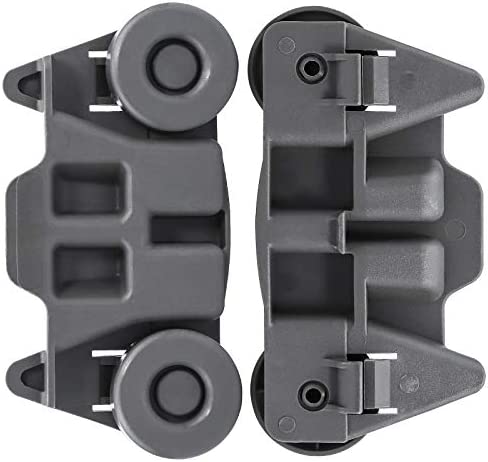 1 YEAR WARRANTY W10195416 W10195416V Dishwasher Wheels Lower Dish Rack Wheel Assembly - Compatible with Kenmore, Kitchenaid, Whirlpool Dishwasher Wheels, Perfect Replace W10195418, W10195416VP 4 PACKS