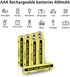 AAA Battery NiCd 1.2V Rechargeable Batteries for Garden Landscaping Solar Lights (10pc)