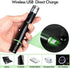 Cyahvtl Green Laser Pointer, 2000 Metres Long Range High Power Handheld Flashlight, Rechargeable Laser Pointer for USB, with Star Cap Adjustable Focus Suitable for Projecto