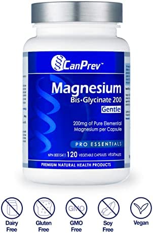 CanPrev Magnesium Bis-Glycinate 200, Veggie Capsules (120 Count)
