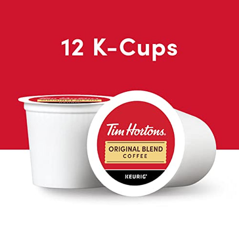 Tim Hortons Original Blend, Medium Roast Coffee, Single-Serve K-Cup Pods Compatible with Keurig Brewers, 12ct K-Cups