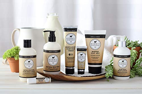 Dionis - Goat Milk Skincare Vanilla Bean Scented Whipped Body Scrub (6 oz) - Made in the USA - Cruelty-free and Paraben-free