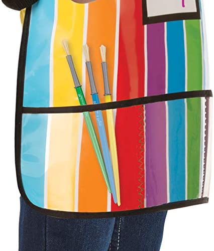 Melissa & Doug Art Essentials Artist Smock - One Size Fits All - Artist Painting Apron With Pockets, Art Smock For Toddlers And Kids