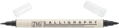 Zig Memory System Calligraphy Dual Tip Marker, Pure Black Pack of 6 (MS3400-010)