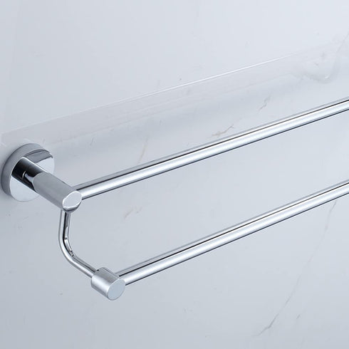 Bathroom Towel Bar Stainless Steel, Chrome Brushed Bath Towel Holder, Elegent Double Towel Bar for Bathroom (Chrome, 16inch)