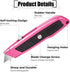 Jetmore 2 Pack Box Cutter Utility Knife, Heavy Duty Box Cutter Knife Razor Knife, Box Cutter Retractable with 10 SK5 Blades, Aluminum Shell Box Knife for Carton, Box, Cardboard