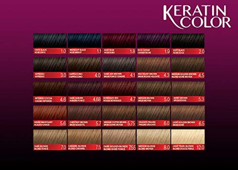 Schwarzkopf Keratin color permanent hair color cream, 5.0 medium brown