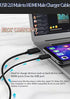 USB to HDMI Cable, Ankky USB 2.0 Male to HDMI Male Charger Cable Splitter Adapter - 1M/3.3ft