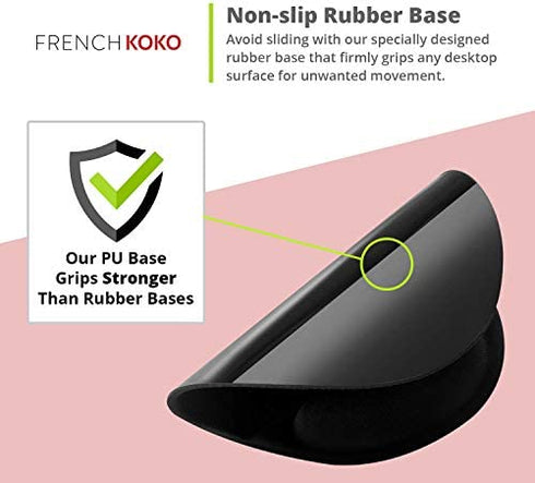 French KOKO Mouse Pad with Wrist Support, Cute & Ergonomic Mousepad Gel Support Desktop Padded Wrist Rest Memory Foam for Easy Mouse Movement Used for Computer, Laptop, Home, Office, School