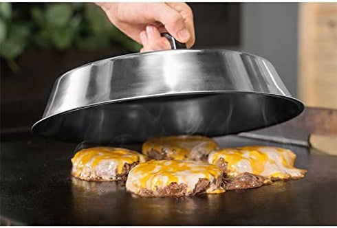 Blackstone Griddle Accessories - 12 Inch Round Basting Cover - Stainless Steel - Cheese Melting Dome and Steaming Cover - Best for Use in Flat Top Griddle Grill Cooking Indoor or Outdoor