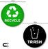 (4in x 4in) Recycle Logo and Trash can Magnetic to Organize Your Trash - for Trash cans, Garbage containers and Recycle Bins - Premium Magnetic Decal (4in x 4in, Green - Magnetic)