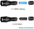 Deep Red Light Flashlight 670nm Single Mode Long Range Red Hunting Flashlights Torch with Zoomable for Astronomy, Aviation, Night Observation-Black