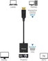 Moread DisplayPort (DP) to VGA Adapter, Gold-Plated Display Port to VGA Adapter (Male to Female) Compatible with Computer, Desktop, Laptop, PC, Monitor, Projector, HDTV - Black