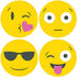 Post-it Printed Notes, 2 Pads/Pack, 30 Sheets/Pad, 3x3 in, Emoji designs, 4 alternating faces (BC-2030-EMOJI) , Yellow