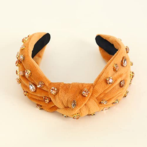 Women Knotted Jeweled Headband Embellished Top Hairband ladies Twist Hair accessories for Girls